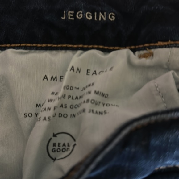 American eagle outfitters next level stretch jeggings darkwash sz 6short length - Picture 4 of 5
